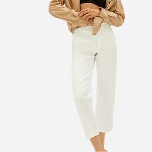 Everlane Straight Leg Crop in Bone